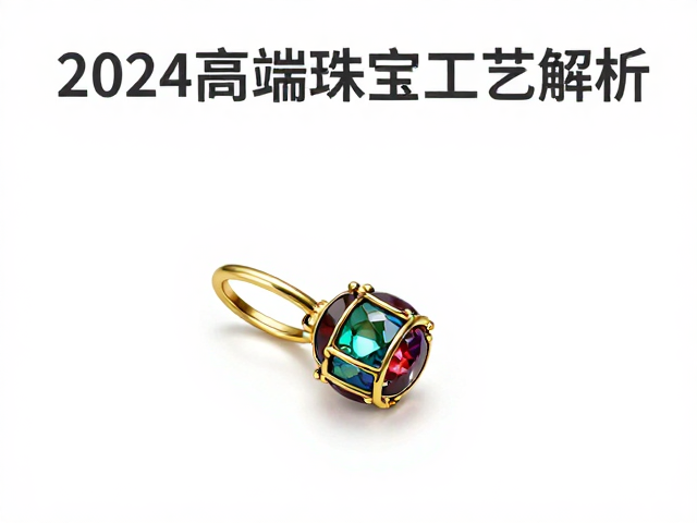 黄铜与彩色玻璃石镶嵌钛合金基底,2024高端珠宝工艺解析