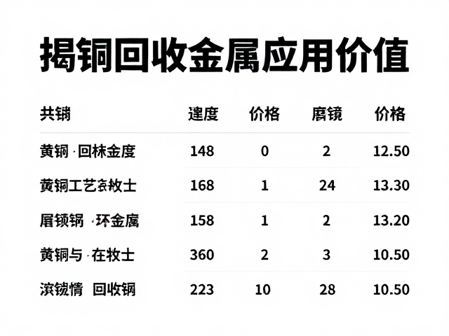 黄铜回收价格,按工艺复杂度定价,揭秘可回收金属应用价值