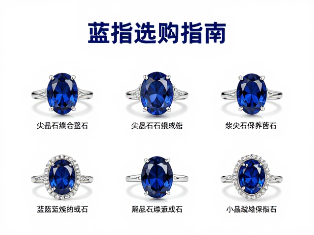 尖晶石包镶蓝宝石戒指选购指南，热门款式与保养技巧