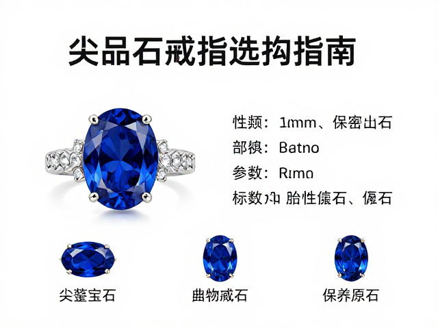 尖晶石包镶蓝宝石戒指选购指南,热门款式与保养技巧