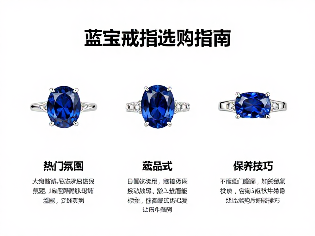 尖晶石包镶蓝宝石戒指选购指南,热门款式与保养技巧