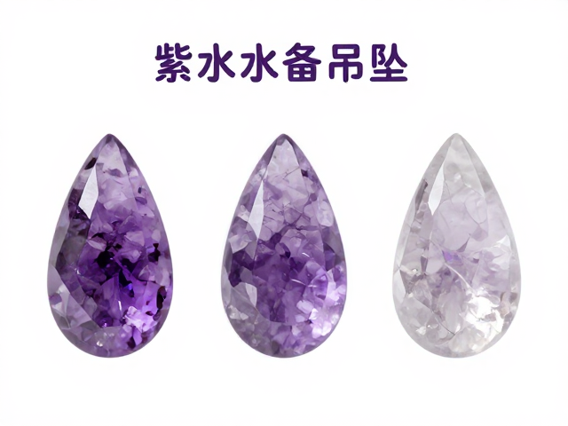 紫水晶石英水滴形吊坠,天然水晶功效与选购指南