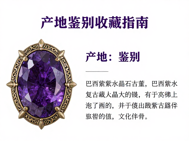 巴西紫水晶复古华丽风,产地鉴别与收藏指南