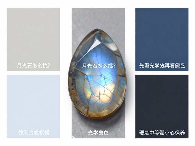 月光石怎么挑?先看光学效应再看颜色,硬度中等需小心保养