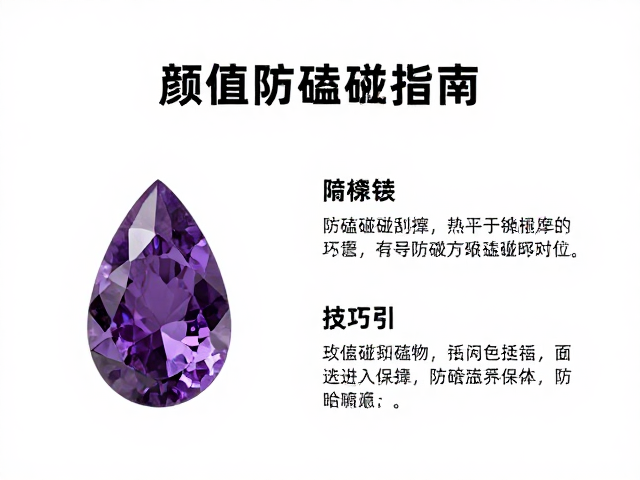 水滴形紫水晶防磕碰刮擦,高颜值珠宝佩戴指南与保养技巧