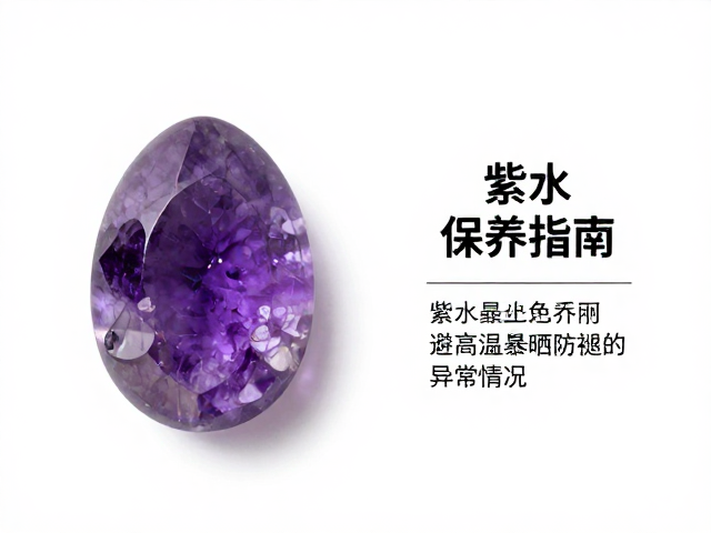 紫水晶蛋面保养指南,避免高温暴晒防褪色