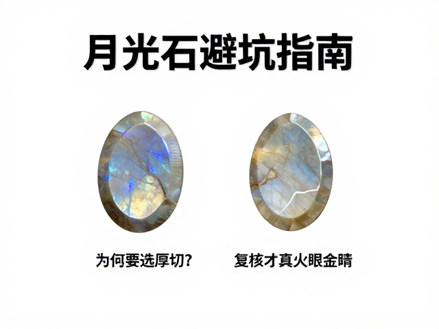 月光石避坑指南,为何要选厚切?自然光下复核才是真火眼金睛