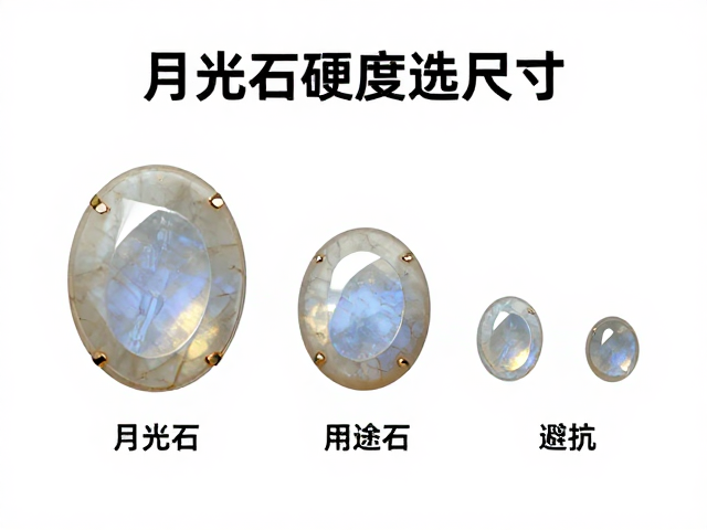 月光石硬度中等,如何根据用途选尺寸?避坑指南