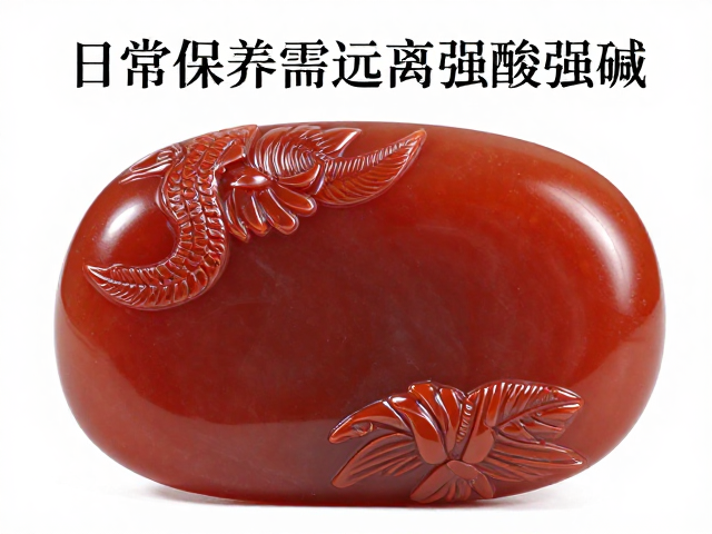 南红玛瑙雕刻浮雕工艺解析,日常保养需远离强酸强碱