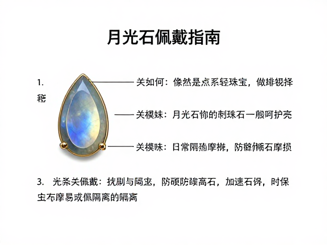 月光石佩戴指南,如何像自然系轻珠宝一样呵护,防止与硬宝石摩擦受损