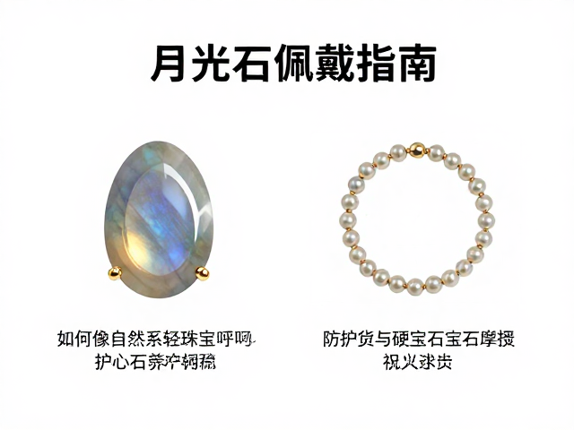 月光石佩戴指南,如何像自然系轻珠宝一样呵护,防止与硬宝石摩擦受损