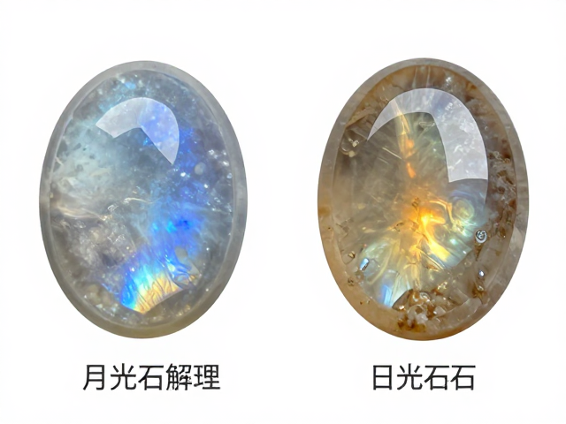 月光石与日光石区别，月光石解理明显，一文看懂选购与鉴别技巧