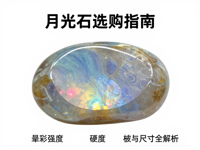 月光石选购指南，晕彩强度、硬度与尺寸全解析