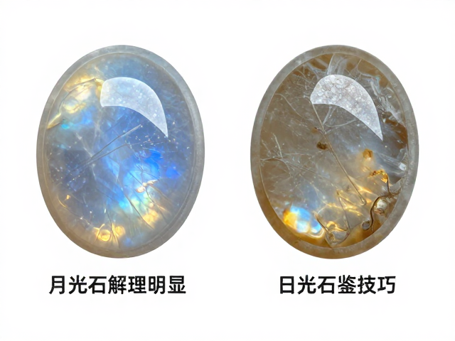 月光石与日光石区别,月光石解理明显,一文看懂选购与鉴别技巧