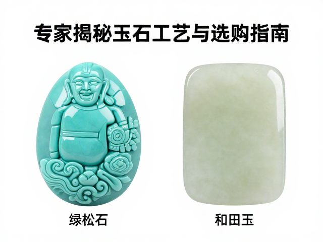 绿松石雕刻与和田玉区别, expert揭秘玉石工艺与选购指南
