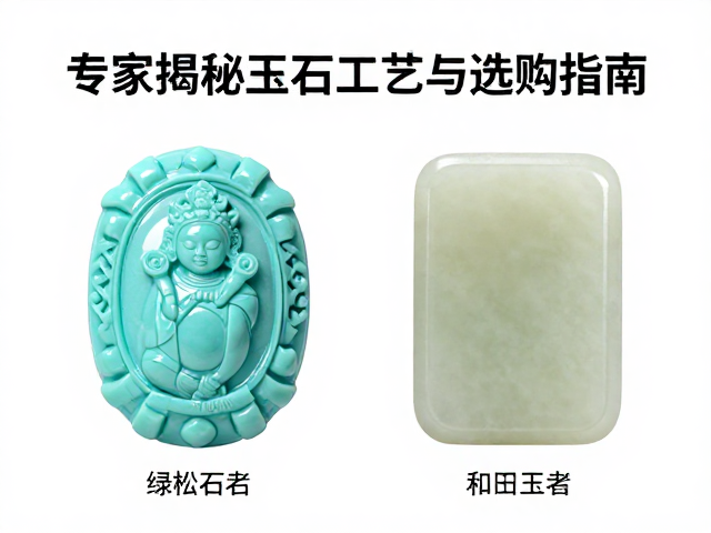 绿松石雕刻与和田玉区别, expert揭秘玉石工艺与选购指南