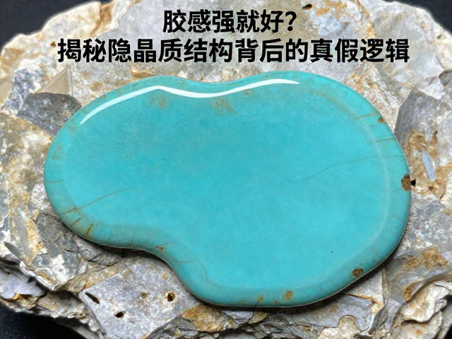 绿松石胶感强就是好?揭秘隐晶质结构背后的真假逻辑