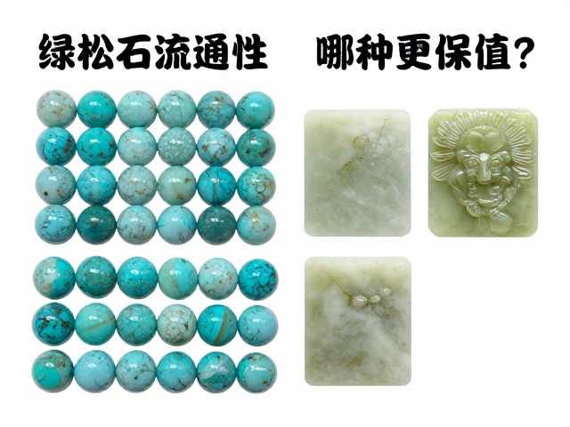 绿松石与岫玉市场流通性对比，哪种更保值？