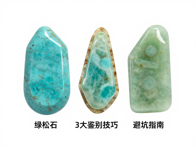 绿松石与岫玉毛料怎么分？3大鉴别技巧，避坑指南