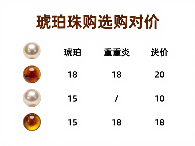 珍珠、琥珀选购指南,淡水海水珠对比,琥珀净度重量计价与紫外荧光鉴别