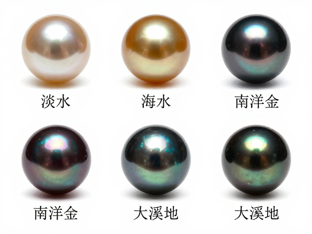 珍珠分级指南，淡水、海水、南洋金珠与大溪地黑珍珠的天然纹理差异解析