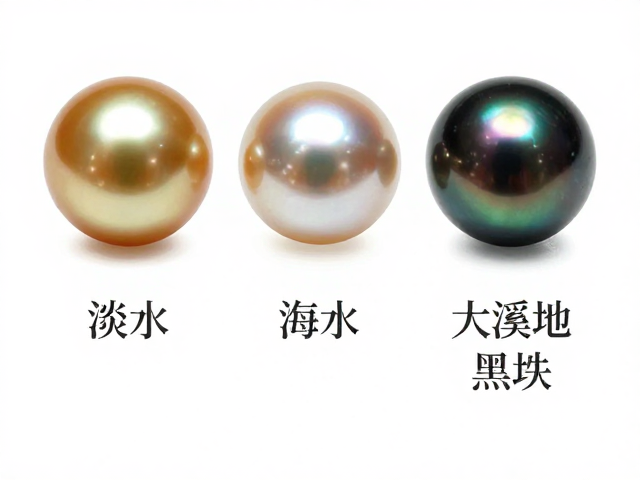 珍珠分级指南，淡水、海水、南洋金珠与大溪地黑珍珠的天然纹理差异解析