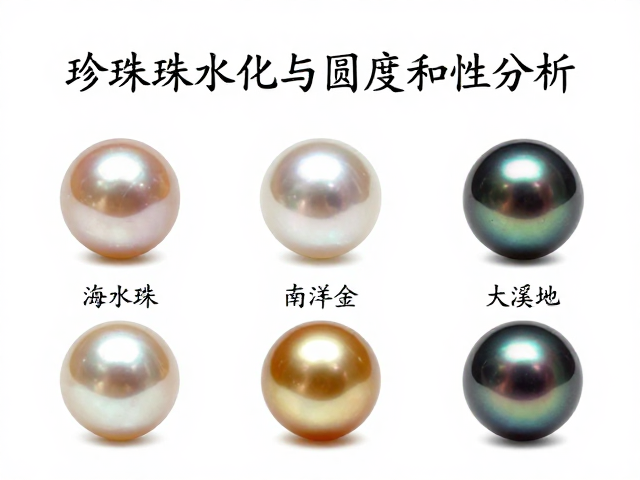 珍珠染色优化与圆度对称性解析,淡水珠、海水珠、南洋金珠、大溪地黑珍珠选购指南