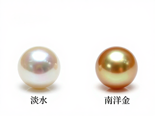 珍珠选购指南,淡水、海水、南洋金珠与马贝珠树脂光泽对比