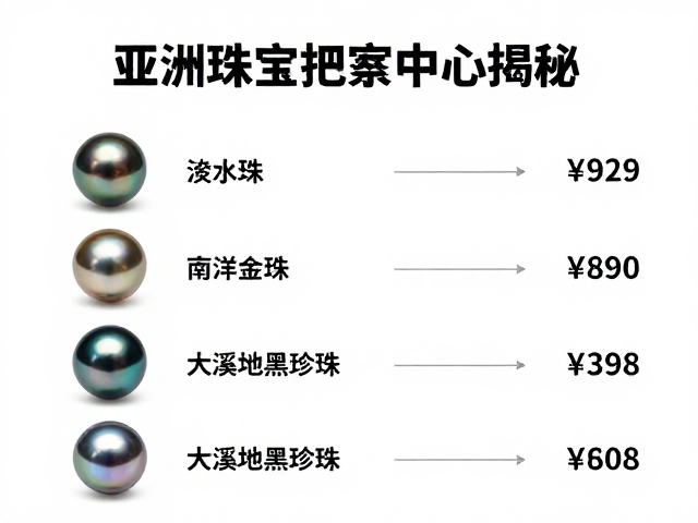 亚洲珠宝加工中心揭秘,淡水珠、南洋金珠、大溪地黑珍珠定制款价格为何浮动大?