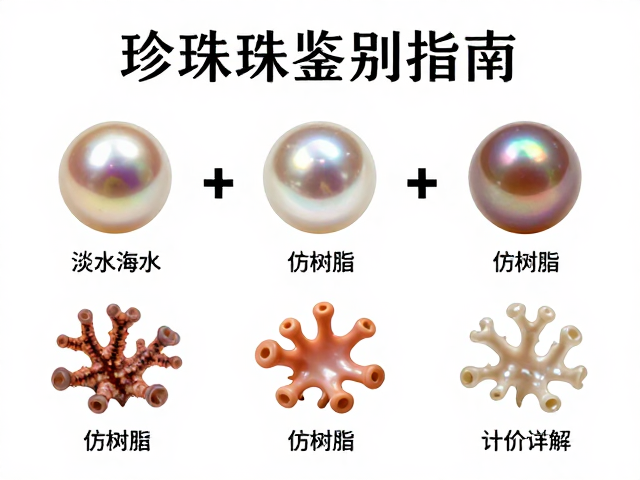 珍珠鉴别指南,淡水海水与仿树脂识别,珊瑚按色泽体量计价详解