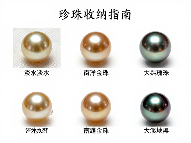 珍珠收纳指南,淡水/海水/南洋金珠/大溪地黑珠用软布保护天然结构