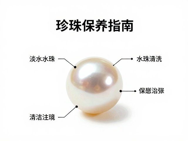 珍珠保养指南，淡水珠海水珠清洗禁忌，钻石点缀护理技巧