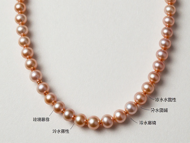 玫瑰金珍珠项链怎么选？淡水海水圆度对称性全解析
