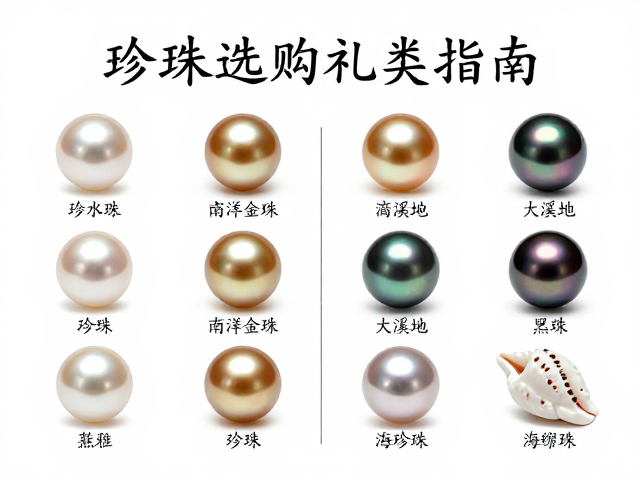 珍珠选购指南，淡水珠、南洋金珠、大溪地黑珍珠与海螺珠的节庆礼赠攻略