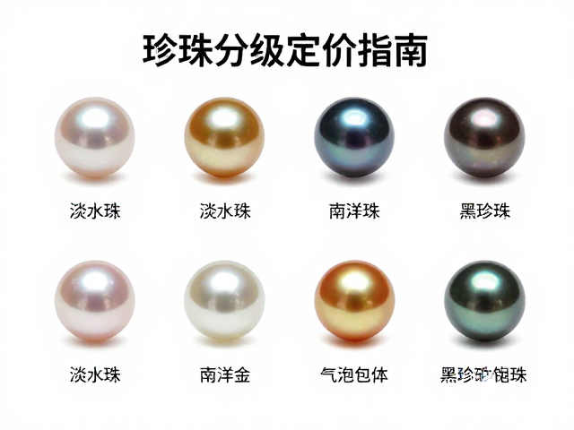 珍珠分级定价指南，淡水珠、南洋金珠与黑珍珠气泡包体鉴别技巧