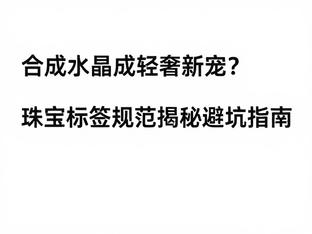 合成水晶成轻奢新宠?珠宝标签规范揭秘避坑指南