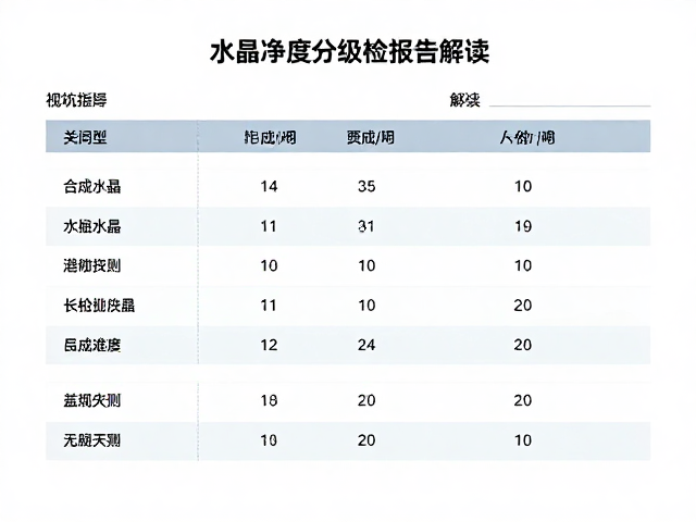 合成水晶净度等级与检测报告解读,避坑指南