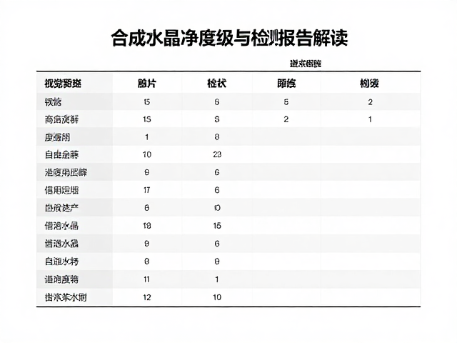 合成水晶净度等级与检测报告解读,避坑指南