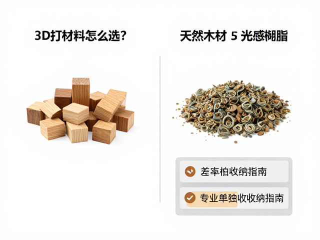 3D打印材料怎么选？天然木材与光敏树脂对比，附专业单独收纳指南