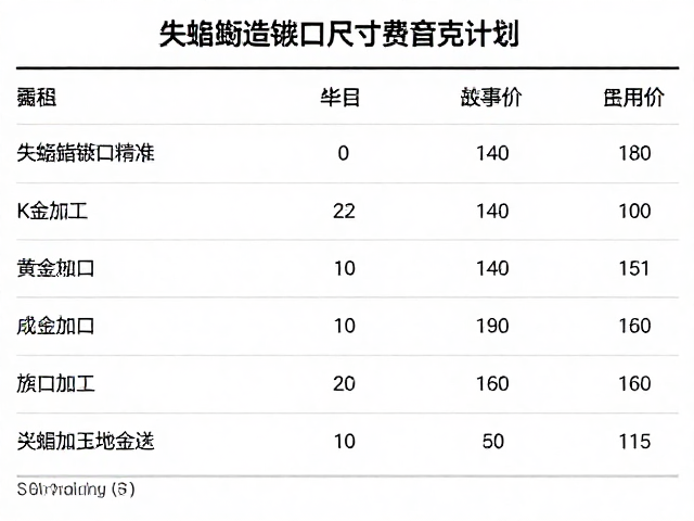 失蜡铸造镶口尺寸精准,K金加工费按克计价明细
