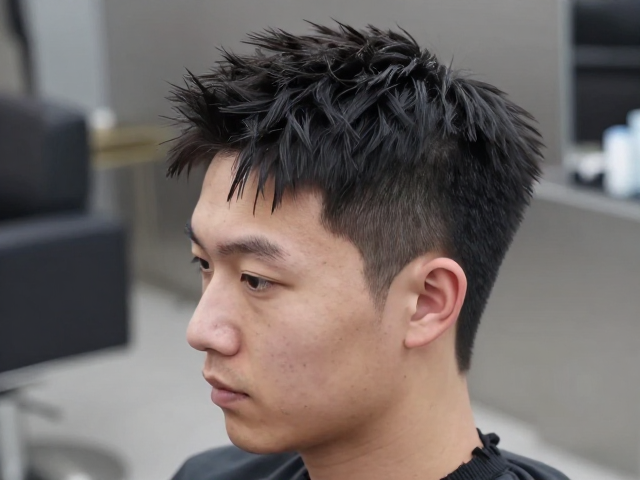 皇冠拉丝侧边鬓角,2024男士潮流发型指南,显脸小又高级