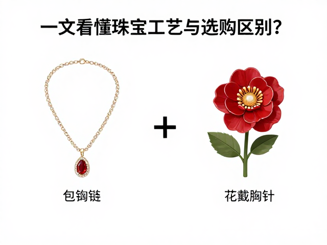 包镶胸链与胸花胸针区别?一文看懂珠宝工艺与选购攻略