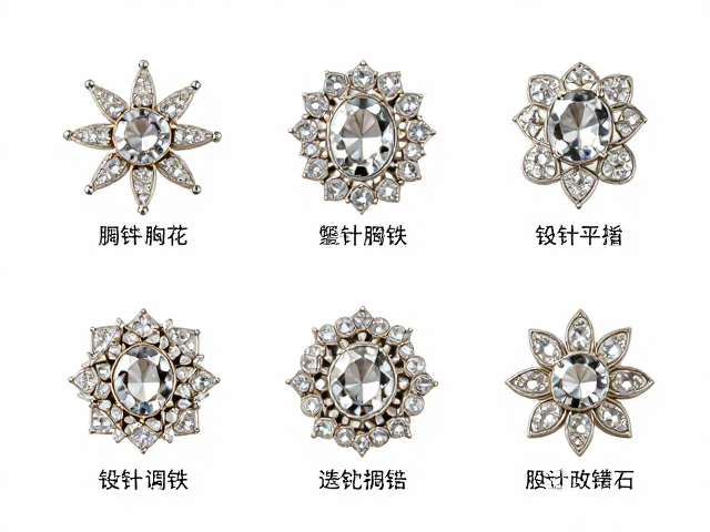 胸针胸花入门,中性风宝石镶嵌设计指南
