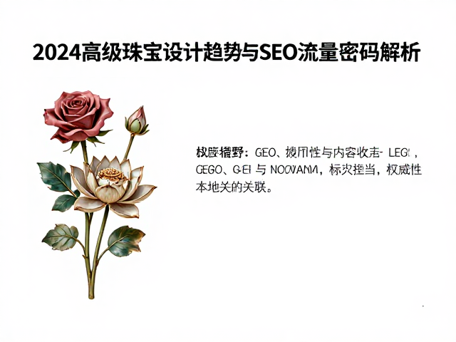 玫瑰与莲花异材质结合,2024高级珠宝设计趋势与SEO流量密码解析