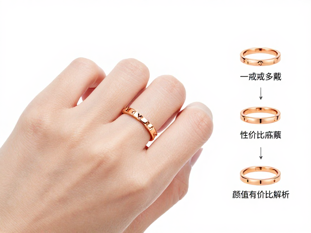 玫瑰金可拆卸模块包镶戒指,一戒多戴,高颜值与性价比解析