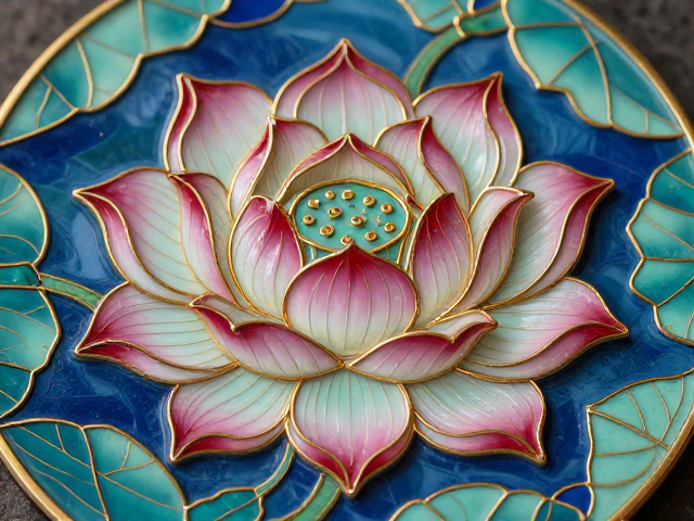 玫瑰珐琅上色工艺解析,莲花纹饰的视觉美学与SEO优化指南