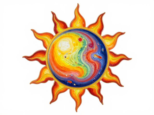 太阳与珐琅的艺术交融,天体自然现象下的色彩奇迹