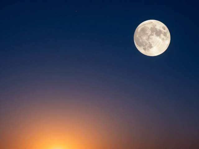星夜下的满月,太阳余晖与月光的浪漫邂逅指南