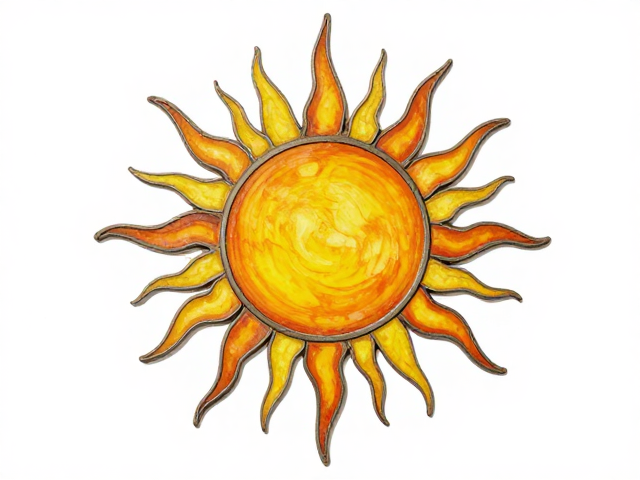太阳与珐琅的艺术,圆弧放射线设计解析