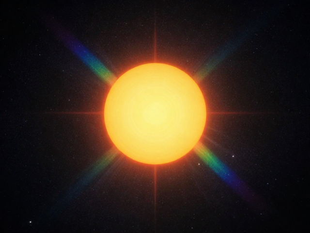 星夜下的太阳与虹彩反光，揭秘绝美光影视觉盛宴
